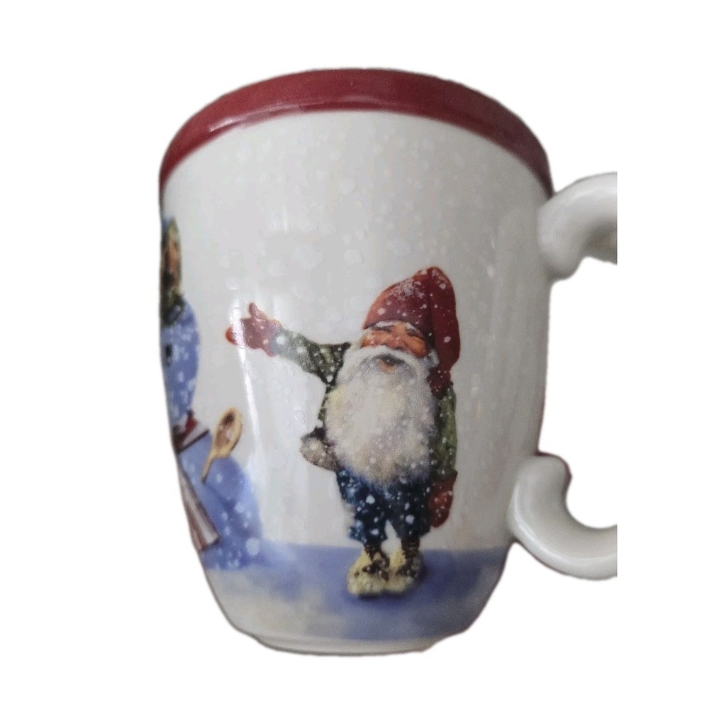 Williams‎ Sonoma Nordic Elf and Snowman Coffee Cup Mug